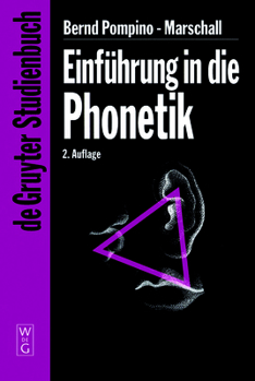 Hardcover Einführung in Die Phonetik [German] Book