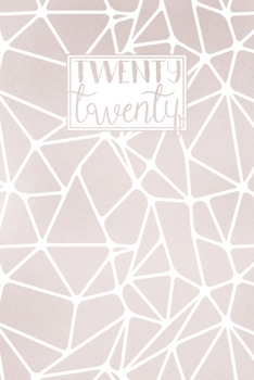 Paperback 2020: Weekly A5 Diary Planner Journal - Horizontal Week to View on 2 Pages - White Gold Silver Pearl Geometric Pattern Book