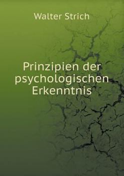 Paperback Prinzipien der psychologischen Erkenntnis [German] Book