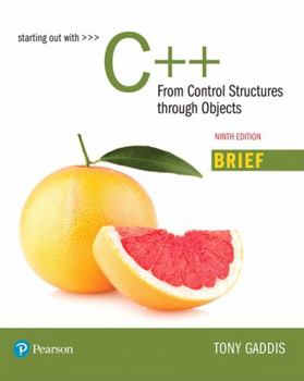 Paperback Starting Out with C++: From Control Structures Through Objects, Brief Version Plus Mylab Programming with Pearson Etext -- Access Card Packag [With Ac Book