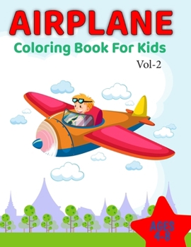 Paperback Airplane coloring Book for Kids Vol-2 age 4-8 Book