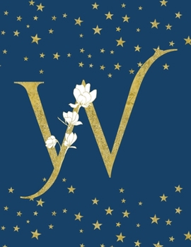 Paperback W: Dot Grid Notebook. Beautiful Monogrammed Dotted Journal Book