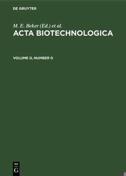 Hardcover ACTA Biotechnologica. Volume 0, Number 0 [German] Book