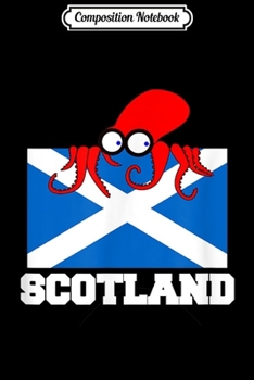 Composition Notebook: Red Octopus St. Andrew's Cross Scottish Flag with Scotland  Journal/Notebook Blank Lined Ruled 6x9 100 Pages
