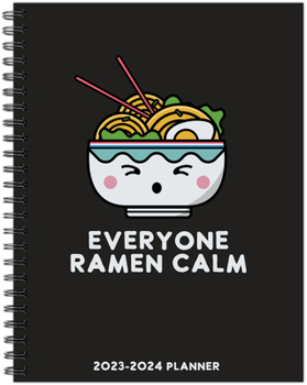 Spiral-bound Ramen Calm Academic 2023-24 6.5 X 8.5 Softcover Weekly Planner Book