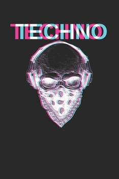 Techno: Notebook Notzibuch Karo Kariert I Techno I Musik I Rave I House I EDM I Dj I Deejay I Totenkopf (German Edition)