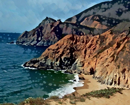 A BIG Canvas For - Whatever You Want - 11x8 - #11 (California Coast) : Plain Pages Inside