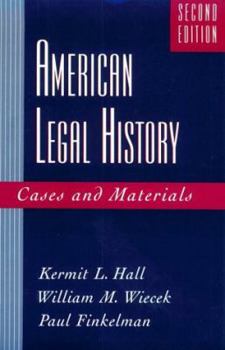 Paperback American Legal History: Cases and Materials Book