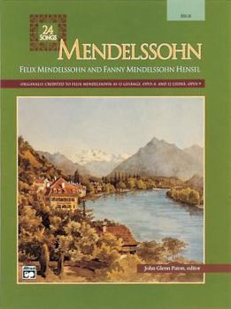 Paperback Mendelssohn -- 24 Songs: High Voice Book