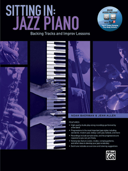 Paperback Sitting in -- Jazz Piano: Backing Tracks and Improv Lessons, Book & Online Audio/Software Book