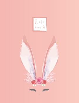 Paperback Notebook: Pink Rabbit Notebook for Girls and Lined pages, Extra large (8.5 x 11) inches, 110 pages, White paper (Notebook and jo Book