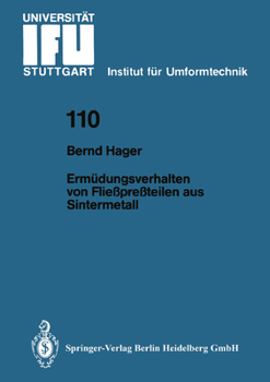 Paperback Ermüdungsverhalten Von Fließpreßteilen Aus Sintermetall [German] Book