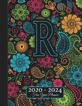 Five Year Planner: Monogram R Voodoo Style Binding I Your Initials Motivational Bullet Planner I 5 Years Appointments, Family Events, Log Book Business I Agenda & Schedule Journal I Christmas Gift