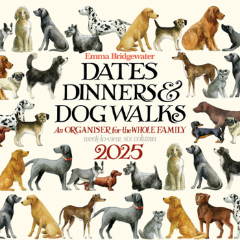 2025 Emma Bridgewater Dates, Dinners & Dog Walks WTV Wall Planner: Plastic Free Packaging