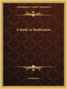Paperback A Study in Realization Book