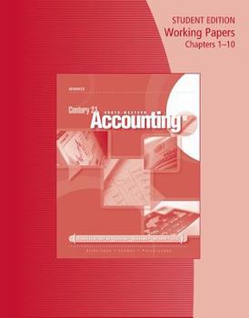 Paperback Working Papers, Chapters 1-10 for Gilbertson/Lehman/Passalacqua/Ross' Century 21 Accounting: Advanced, 9th Book