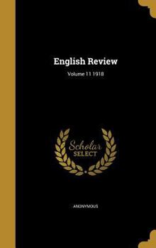 Hardcover English Review; Volume 11 1918 Book