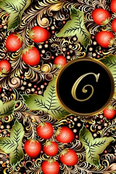 C: Initial Monogram Lined Letter Notebook, Journal & Diary for Writing & Note Taking for Girls and Women - Gold and Floral