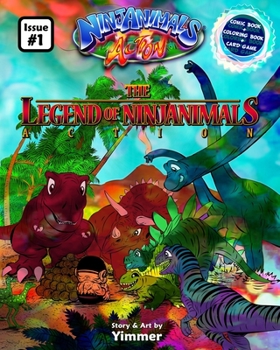 Paperback The Legend of NinjAnimals Action: Comic, Coloring & Card Game Book