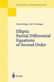 Paperback Elliptic Partial Differential Equations of Second Order Book