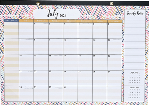 Calendar 2025 Family Desk Pad and Wall Calendar (11 X 17) - (12-Month Calendar with 152 Bonus Stickers!) Book