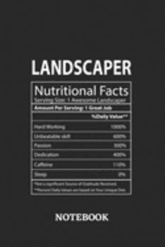 Nutritional Facts Landscaper Awesome Notebook: 6x9 inches - 110 dotgrid pages • Greatest Passionate working Job Journal • Gift, Present Idea
