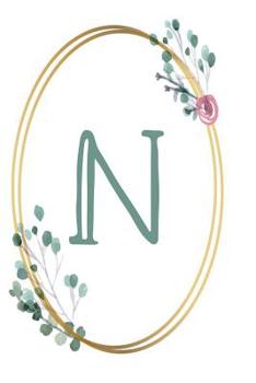 Paperback N: 120 Blank Lined Page Softcover Notes Journal - College Ruled Composition Notebook - 6x9 Blank Line - Initials Monogram Book