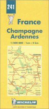 Map Michelin Champagne/Ardennes, France Map No. 241 (Michelin Maps & Atlases) [French] Book