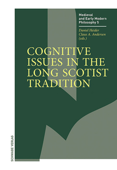 Hardcover Cognitive Issues in the Long Scotist Tradition Book