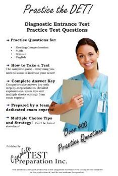 Paperback Practice the Det: Diagnostic Entrance Test Practice Test Questons Book