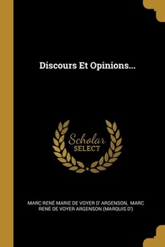 Paperback Discours Et Opinions... [French] Book