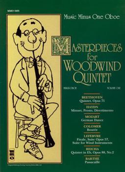 Paperback Masterpices for Woodwind Quintet - Volume One: Music Minus One Oboe Book