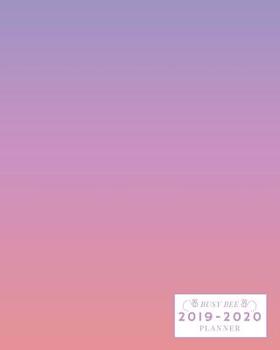 Paperback 2019-2020: Weekly and Monthly Academic Calendar/Agenda July 2019 - June 2020 Gradient Purple to Pink Book