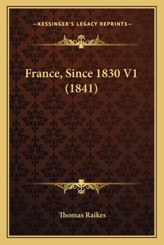 Paperback France, Since 1830 V1 (1841) Book