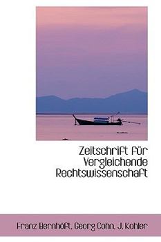 Paperback Zeitschrift Fur Vergleichende Rechtswissenschaft Book