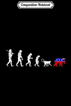 Composition Notebook: Funny Pro-Democrat Anti-Republican Devolution Journal/Notebook Blank Lined Ruled 6x9 100 Pages