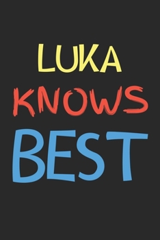 Luka Knows Best: Lined Journal, 120 Pages, 6 x 9, Luka Personalized Name Notebook Gift Idea, Black Matte Finish (Luka Knows Best Journal)