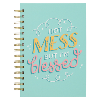Spiral-bound Bless Your Soul Funny Hardcover Journal Hot Mess But I'm Blessed Wire Bound Notebook W/192 Lined Pages, Large Book