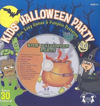 Paperback Kids' Halloween Party: Fun, Easy Games & Pumpkin Patterns [With Sticker(s) and CD (Audio) and 10 Pumpkin Carving Patterns] Book