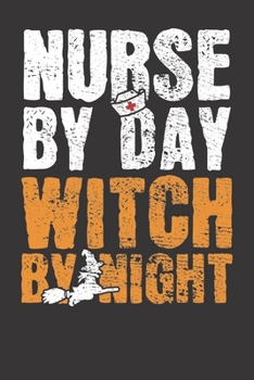 Paperback Notebook: Halloween Nurse Dot Grid 6x9 120 Pages Book