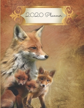 Paperback Fox and Cubs 2020 Diary Planner: Monthly and Weekly Calenders with Phonebook, Password Log and Journal Book