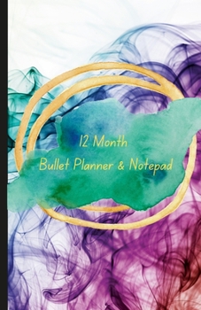 Paperback 12 Month Bullet Planner and Notepad Book