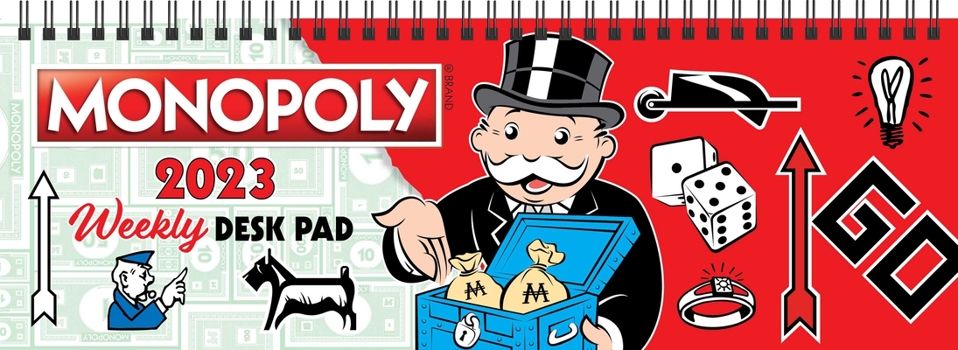 Calendar Monopoly 2023 Dated Weekly Desk Pad Calendar Book