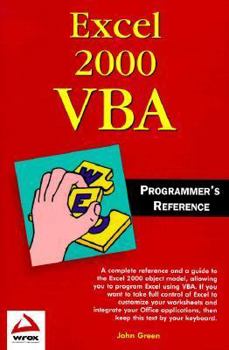 Paperback Excel 2000 VBA Programmer's Reference Book