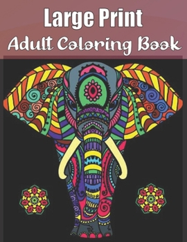 Paperback Large Print Adult Coloring Book: An Adults Coloring Book of Spring with Flowers, Butterflies, Country Scenes, Designs, (Hard Coloring Books For Adults Book