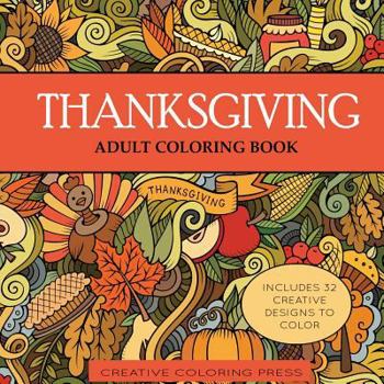 Paperback Thanksgiving Adult Coloring Book