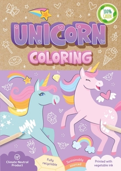 Paperback Unicorn Coloring: A Fully Recyclable Coloring Book