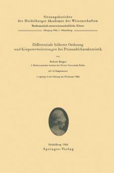Paperback Differentiale Höherer Ordnung Und Körpererweiterungen Bei Primzahlcharakteristik [German] Book