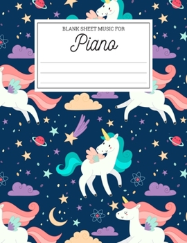 Blank Sheet Music for Piano: Wide Staff Music Manuscript Paper for Piano Bracketed Staff Paper Clefs Notebook Blank Stave Sheet For Notes, Lyrics And ... Musicians, Students, Songwriting Book Journal