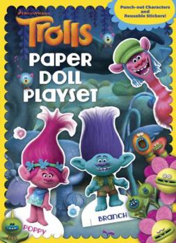 Paperback Trolls Paper Doll Playset Book